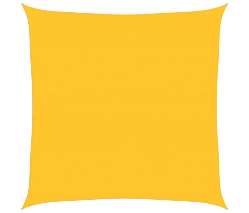 Toldo de vela cuadrado HDPE amarillo 160 g/m² 6x6 m