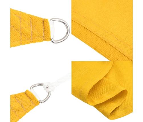 Toldo de vela cuadrado HDPE amarillo 160 g/m² 6x6 m