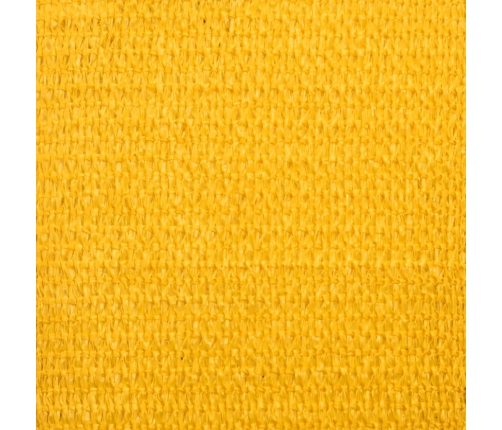 Toldo de vela cuadrado HDPE amarillo 160 g/m² 6x6 m