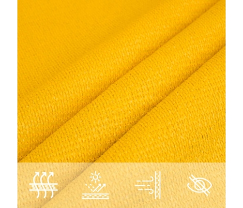 Toldo de vela triangular HDPE amarillo 160 g/m² 4,5x4,5x4,5 m