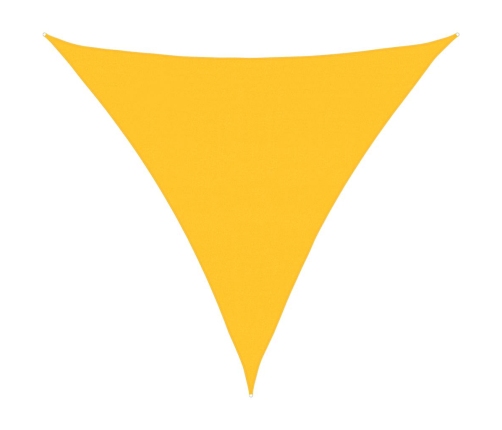 Toldo de vela triangular HDPE amarillo 160 g/m² 5x5x5 m