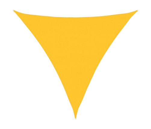 Toldo de vela triangular HDPE amarillo 160 g/m² 6x6x6 m