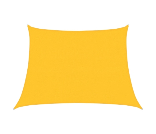 Toldo de vela trapecio HDPE amarillo 160 g/m² 4/5x3 m