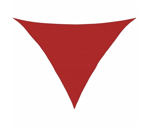Toldo de vela rojo HDPE 160 g/m² 5x5x6 m
