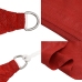 Toldo de vela rojo HDPE 160 g/m² 5x5x6 m