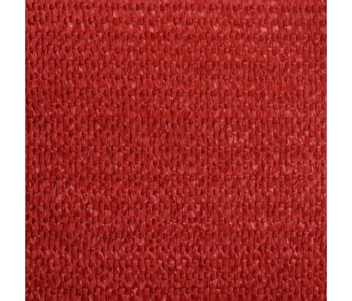 Toldo de vela rojo HDPE 160 g/m² 5x5x6 m