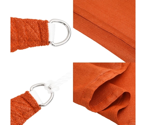 Toldo de vela HDPE naranja 160 g/m² 3x3 m