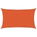 Toldo de vela rectangular HDPE naranja 160 g/m² 5x8 m