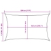 Toldo de vela rectangular HDPE naranja 160 g/m² 5x8 m