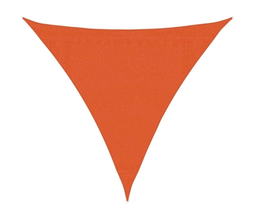 Toldo de vela triangular HDPE naranja 160 g/m² 3,6x3,6x3,6 m