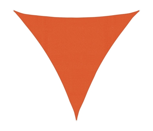Toldo de vela HDPE naranja 160 g/m² 4x4x4 m