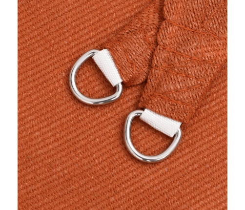 Toldo de vela HDPE naranja 160 g/m² 4x4x4 m