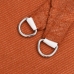 Toldo de vela HDPE naranja 160 g/m² 4x4x4 m