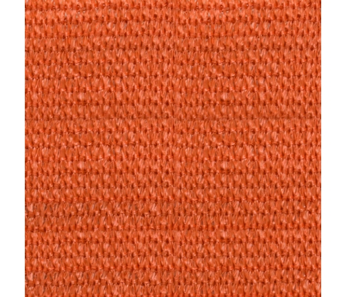 Toldo de vela HDPE naranja 160 g/m² 4x4x4 m
