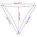 Toldo de vela HDPE naranja 160 g/m² 4x4x4 m