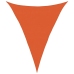 Toldo de vela triangular HDPE naranja 160 g/m² 5x6x6 m