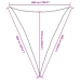 Toldo de vela triangular HDPE naranja 160 g/m² 5x6x6 m