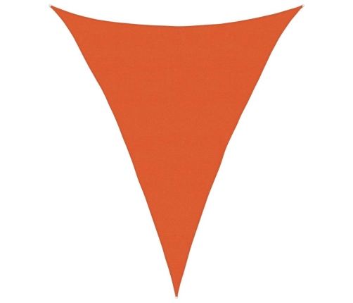 Toldo de vela triangular HDPE naranja 160 g/m² 5x7x7 m