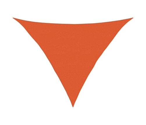 Toldo de vela triangular HDPE naranja 160 g/m² 5x5x6 m