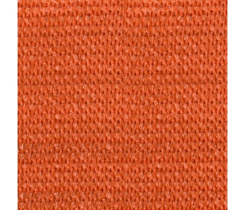Toldo de vela triangular HDPE naranja 160 g/m² 4x5x6,8 m