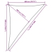 Toldo de vela triangular HDPE naranja 160 g/m² 4x5x6,8 m