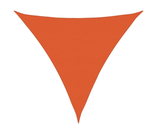 Toldo de vela triangular HDPE naranja 160 g/m² 6x6x6 m