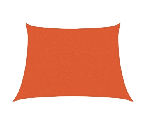 Toldo de vela trapecio HDPE naranja 160 g/m² 4/5x3 m