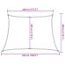 Toldo de vela trapecio HDPE naranja 160 g/m² 4/5x3 m