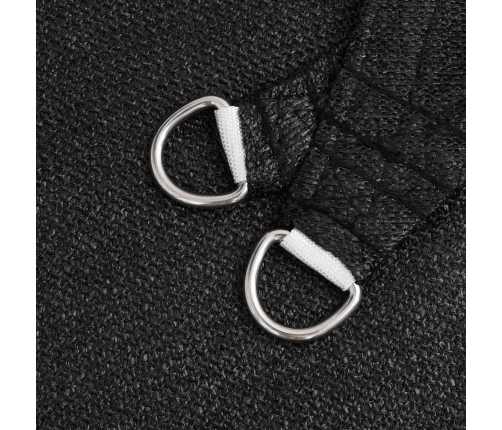 Toldo de vela triangular HDPE negro 160 g/m² 5x7x7 m