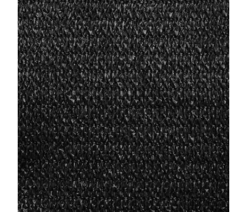 Toldo de vela triangular HDPE negro 160 g/m² 5x7x7 m