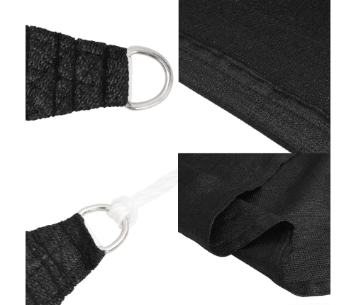 Toldo de vela HDPE negro 160 g/m² 4/5x3 m