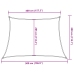Toldo de vela HDPE negro 160 g/m² 4/5x3 m