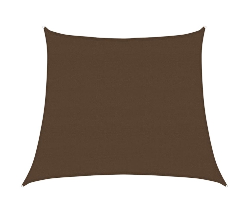 Toldo de vela trapecio HDPE marrón 160 g/m² 4/5x4 m
