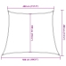 Toldo de vela trapecio HDPE marrón 160 g/m² 4/5x4 m