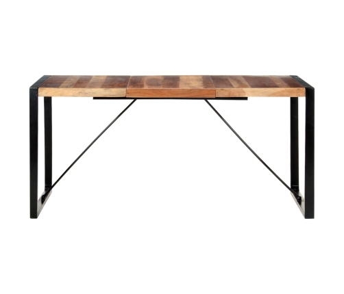 Mesa de comedor madera maciza con acabado sheesham 160x80x75 cm