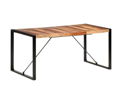 Mesa de comedor madera maciza con acabado sheesham 160x80x75 cm