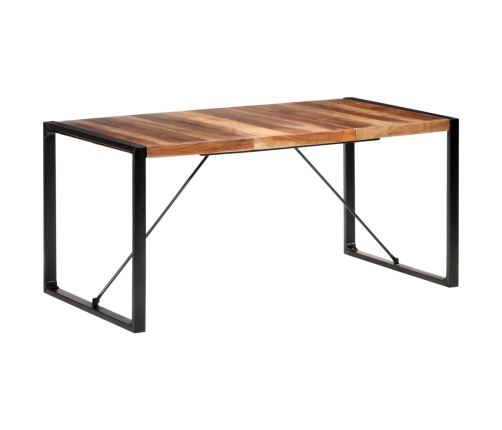 Mesa de comedor madera maciza con acabado sheesham 160x80x75 cm