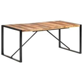 Mesa de comedor madera maciza con acabado sheesham 180x90x75 cm