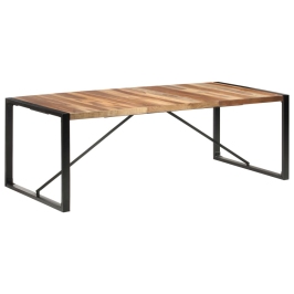 Mesa de comedor madera maciza y acabado sheesham 220x100x75 cm