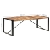 Mesa de comedor madera maciza y acabado sheesham 220x100x75 cm