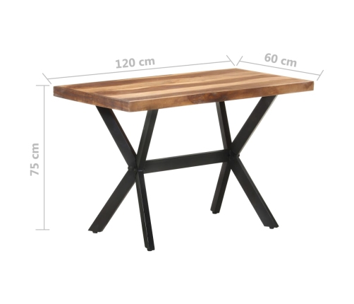 Mesa de comedor de madera acacia acabado miel 120x60x75 cm