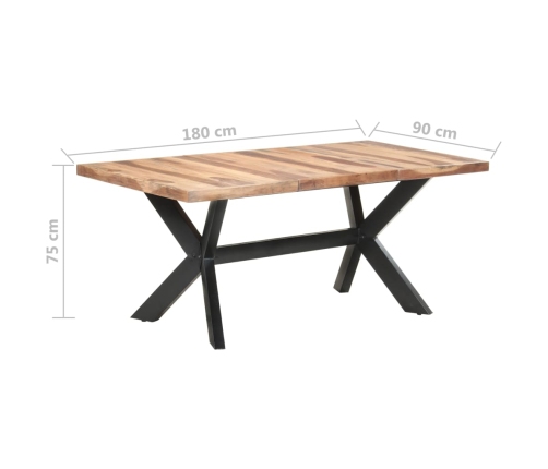 vidaXL Mesa de comedor de madera acacia acabado miel 180x90x75 cm