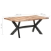 vidaXL Mesa de comedor de madera acacia acabado miel 180x90x75 cm