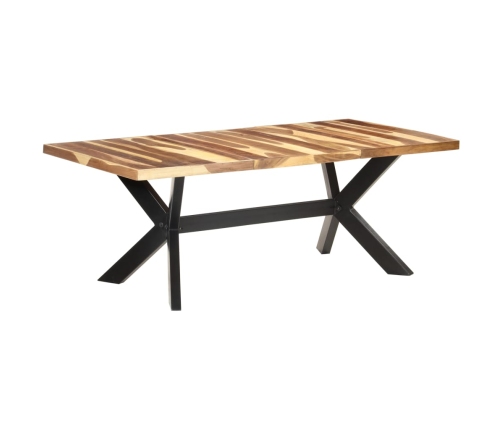 vidaXL Mesa de comedor madera maciza con acabado miel 200x100x75 cm