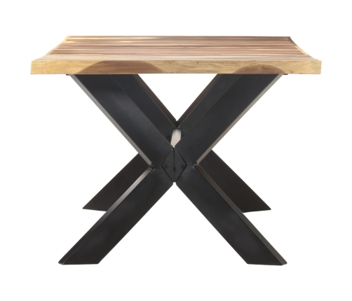 vidaXL Mesa de comedor madera maciza con acabado miel 200x100x75 cm