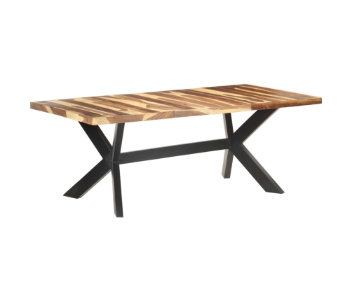 vidaXL Mesa de comedor madera maciza con acabado miel 200x100x75 cm