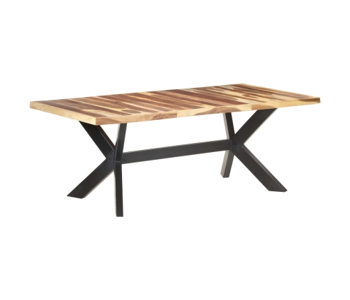 vidaXL Mesa de comedor madera maciza con acabado miel 200x100x75 cm