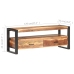 Mueble de TV madera maciza con acabado miel 120x35x45 cm