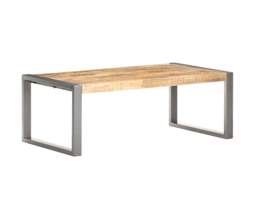 Mesa de centro madera de mango rugosa 110x60x40 cm