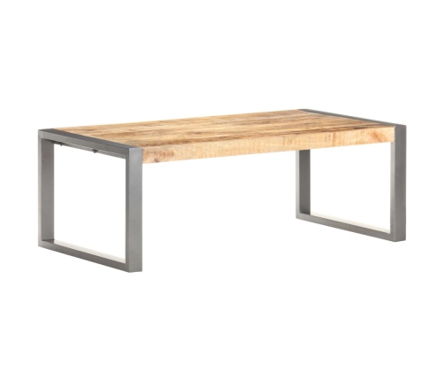 Mesa de centro madera de mango rugosa 110x60x40 cm